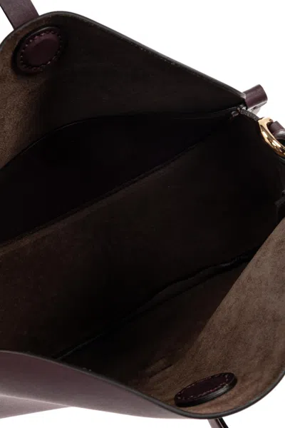 Etro Medium Pony Calf Leather Shoulder Bag In Burgundy