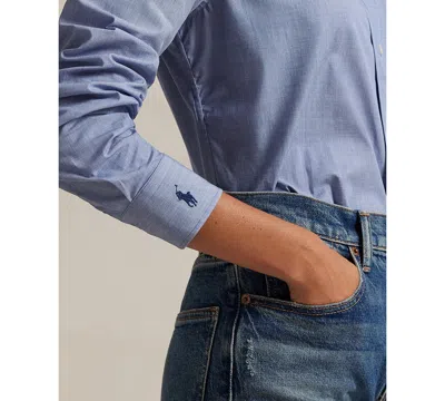 Polo Ralph Lauren Oversize Fit End-on-end Shirt In Blue