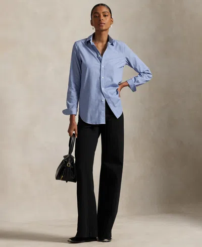 Polo Ralph Lauren Oversize Fit End-on-end Shirt In Blue