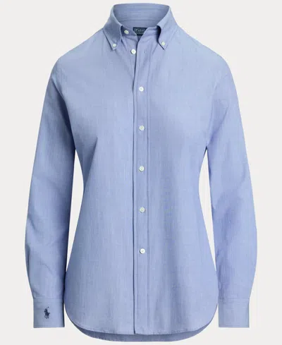 Polo Ralph Lauren Oversize Fit End-on-end Shirt In Blue