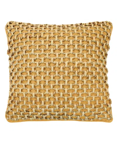Boho Living Jada Jute Decorative Pillow, 18" X 18" In Yellow