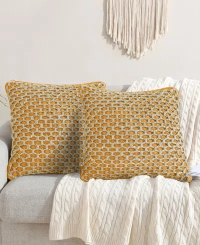 Boho Living Jada Jute Decorative Pillow, 18" X 18" In Yellow