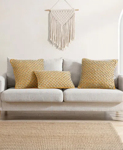 Boho Living Jada Jute Decorative Pillow, 18" X 18" In Yellow