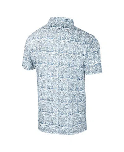 Colosseum Navy Michigan Wolverines It's Time! Allover Print Polo In Blue