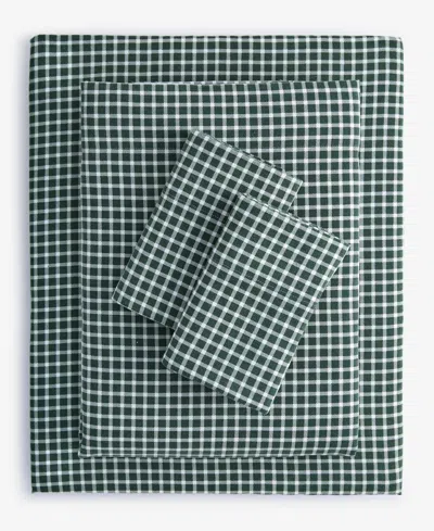 Charter Club Printed Flannel Cotton 4-pc. Sheet Set, Queen, Exclusively At Macy's In Green