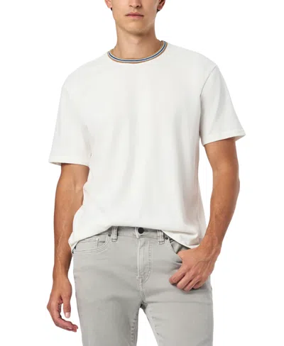 Buffalo David Bitton Men's Kobalt Ringer Regular Fit Knit T-shirt In White