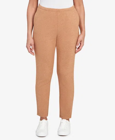 Ruby Rd. Petite Pull On Cozy Hatchi Pants In Neutral