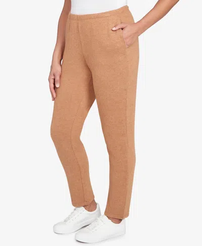 Ruby Rd. Petite Pull On Cozy Hatchi Pants In Neutral