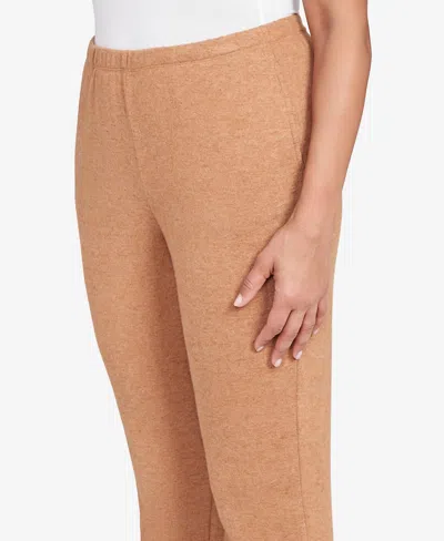 Ruby Rd. Petite Pull On Cozy Hatchi Pants In Neutral