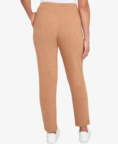 Ruby Rd. Petite Pull On Cozy Hatchi Pants In Neutral