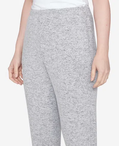 Ruby Rd. Petite Pull On Cozy Hatchi Pants In Gray