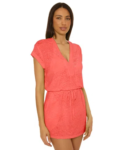 Becca Women's Hoodie Cover-up Dress In Pink