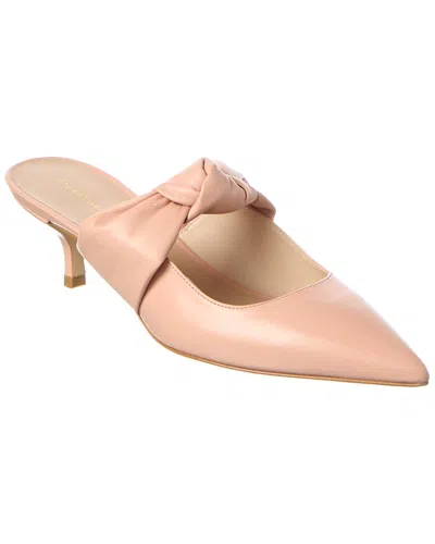 Stuart Weitzman Solange Leather Mule In Pink