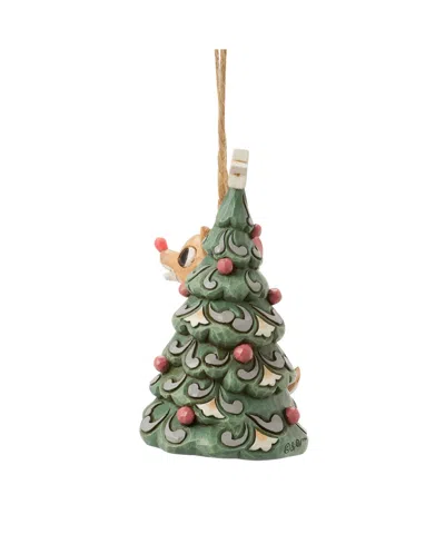Jim Shore Woodland Rudolph With Tree Hanging Ornament In Multi