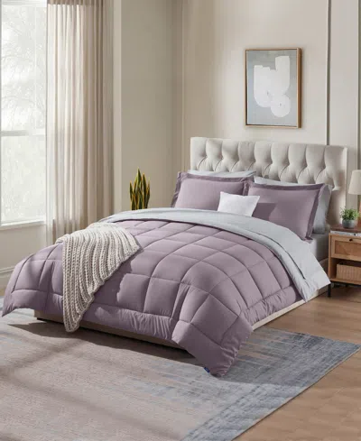 Nestl Luxury Soft Reversible 7-pc. Comforter Set, Queen In Purple