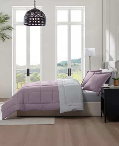 Nestl Luxury Soft Reversible 7-pc. Comforter Set, Queen In Purple