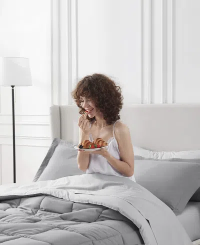 Nestl Luxury Soft Reversible 7-pc. Comforter Set, Queen In Gray