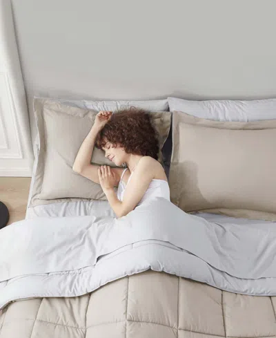 Nestl Luxury Soft Reversible 7-pc. Comforter Set, Queen In Sand