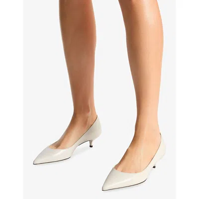 Jimmy Choo Amelia Leather Kitten-heel Pumps In Neutral