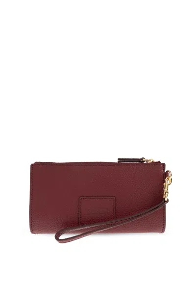 Marc Jacobs Embossed Zip Pouch In Burgundy