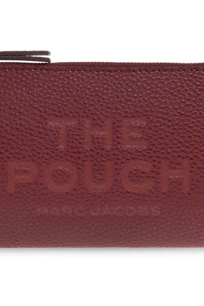 Marc Jacobs Embossed Zip Pouch In Burgundy