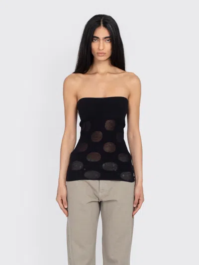 Paloma Wool Black Cass Bandeau Top In Black