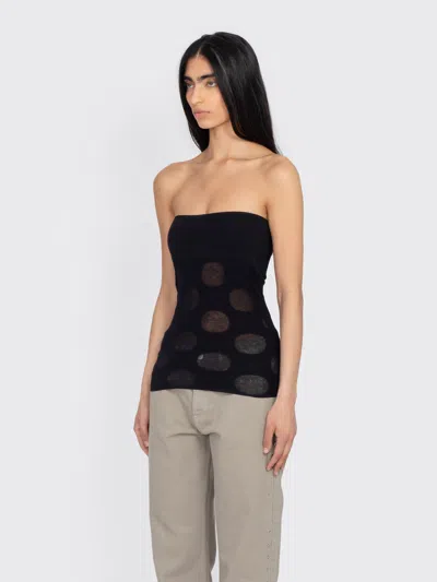 Paloma Wool Black Cass Bandeau Top In Black