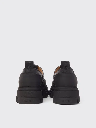 Ganni Women Cleated Mary-jane Shoes In Black