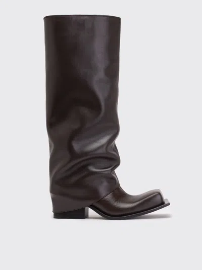 Fidan Novruzova Havva Chunky Heel Trouser Boots In Brown