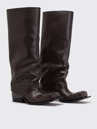 Fidan Novruzova Havva Chunky Heel Trouser Boots In Brown