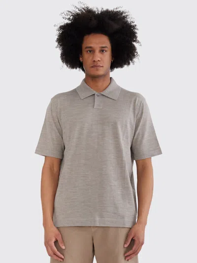 Norse Projects Jon Tech Merino Ss Polo In Gray