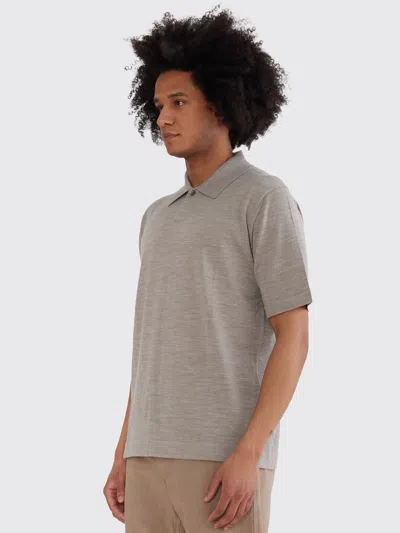 Norse Projects Jon Tech Merino Ss Polo In Gray