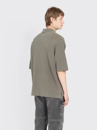 Martine Rose Knitted Padded Polo In Gold