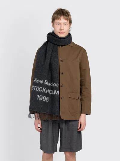 Acne Studios Logo Jacquard Scarf In Multi