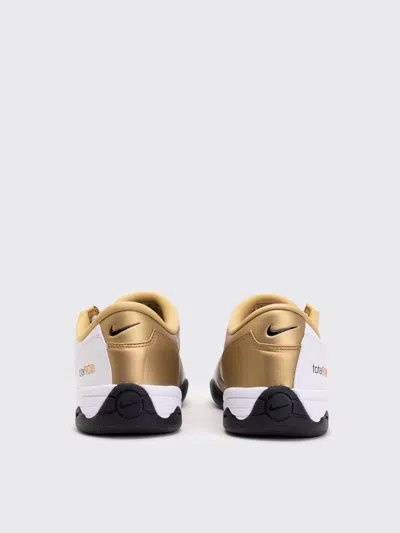 Nike T90 Metallic Leather Sneakers In White