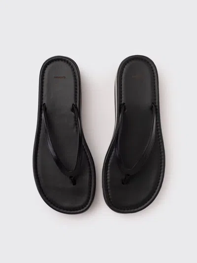 Amomento Platform Flip Flops In Black