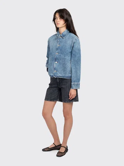 Samsoe & Samsoe Sashelly Denim Shorts In Gray