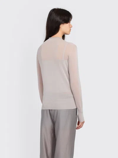 Amomento Sheer Cardigan In Gray