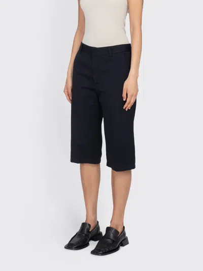 Filippa K Straight Cotton Linen Shorts In Black