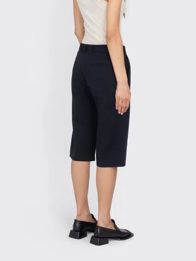 Filippa K Straight Cotton Linen Shorts In Black
