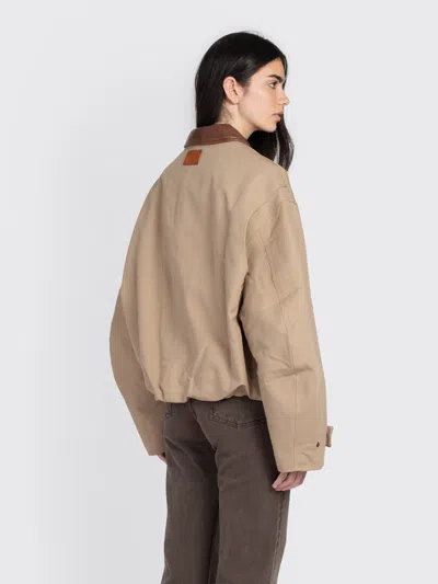 Acne Studios Twill Casual Jacket In Brown