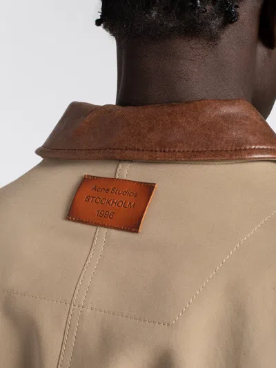Acne Studios Twill Casual Jacket In Brown