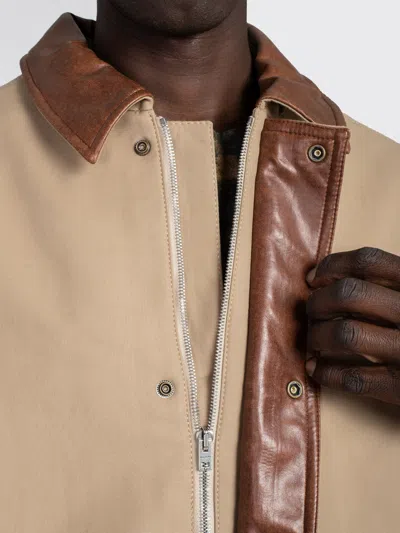 Acne Studios Twill Casual Jacket In Brown