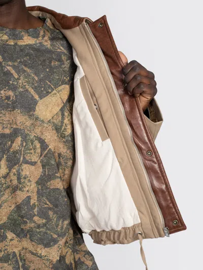 Acne Studios Twill Casual Jacket In Brown