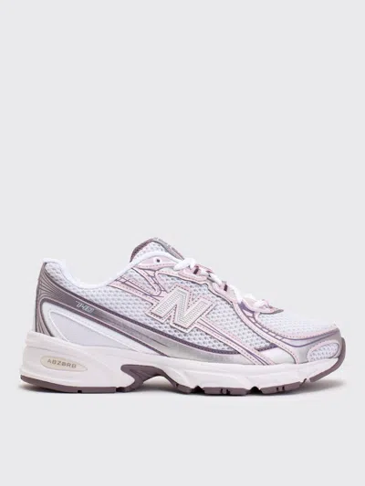New Balance Pink Low Top Sneakers With Logo Patch On Side And Tongue And Perforated Panels In Neutral