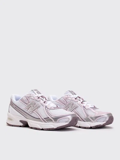 New Balance Pink Low Top Sneakers With Logo Patch On Side And Tongue And Perforated Panels In Neutral