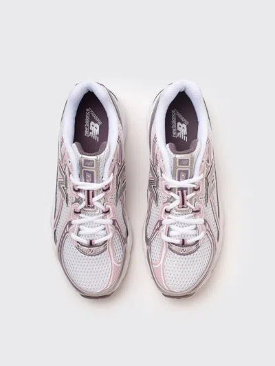 New Balance Pink Low Top Sneakers With Logo Patch On Side And Tongue And Perforated Panels In Neutral
