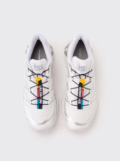Salomon Streamlined White Sneakers With Quick-pull Lacing System In White