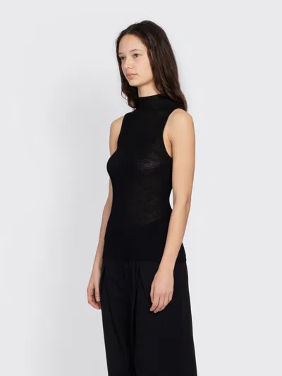 Minimum Zita Knit Top In Black