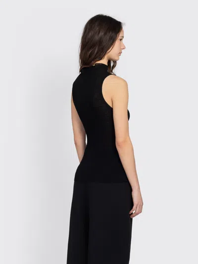 Minimum Zita Knit Top In Black